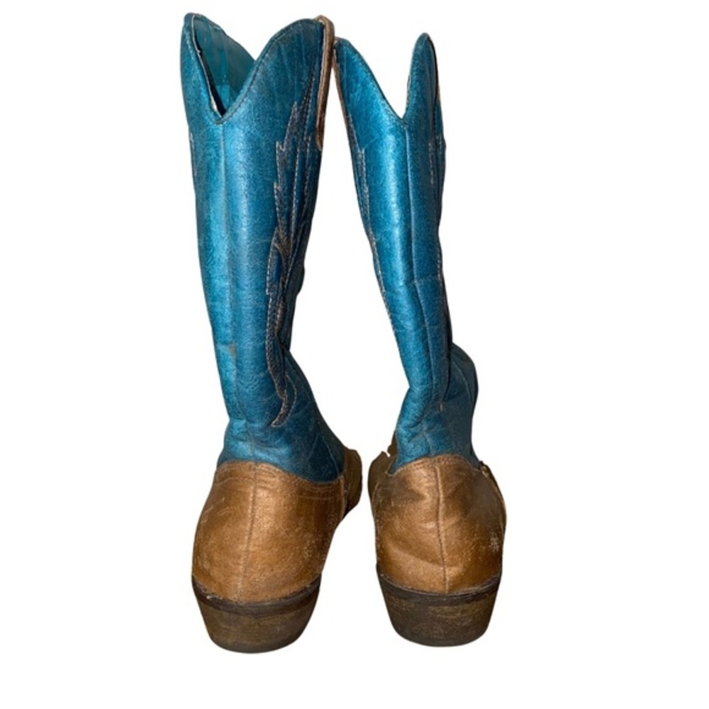 Coconuts by Matisse Western Cowboy Boots Blue Brown 7.5 M 11” Sole - Picture 5 of 16